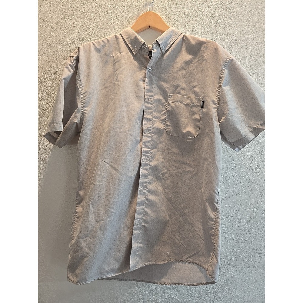 MOLOKAI SURF CO‎ Mens Short Sleeve Shirt Lightweight Gray Green Size L